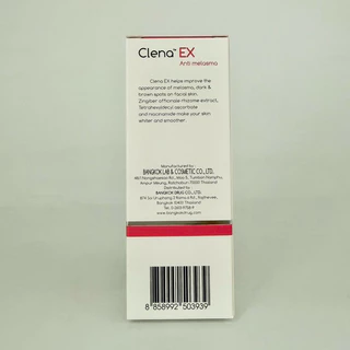 Clena EX Anti Melasma 15g คลีน่า เอ็กซ์ พลัส วิตามินซี ไม่มีสเตียรอยด์ ฝ้า จุดด่างดำ