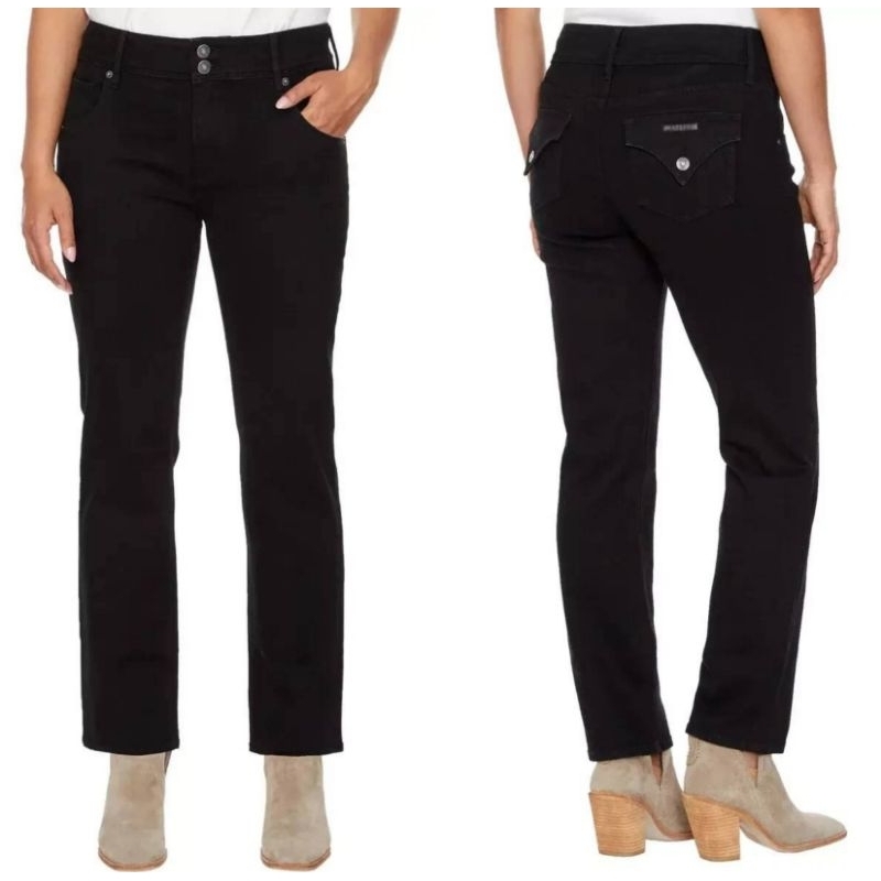 Hudson MidriseStraight Jean กางเกงยีนส์ทรงกระบอกเล็กสีดำ แบรนด์แท้ Hudson