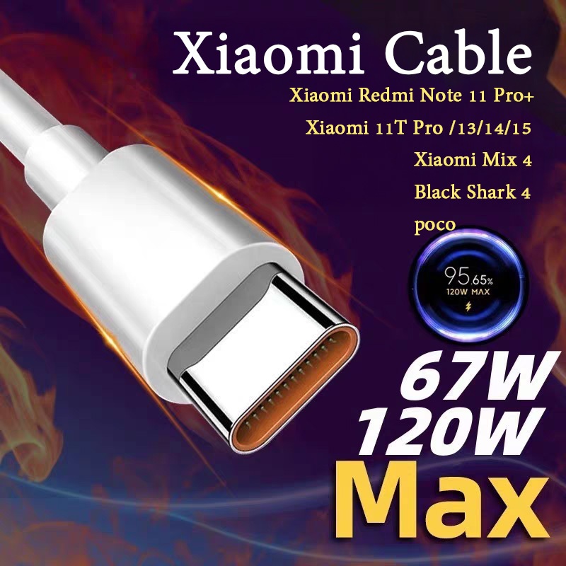 for Xmi 67w/120W Type C สายชาร์จ 6A เทอร์โบ ชาร์จเร็ว สําหรับ Mi 12s Ultra 12 11 Poco X4 Pro NFC F3 Redmi Note 10 K40