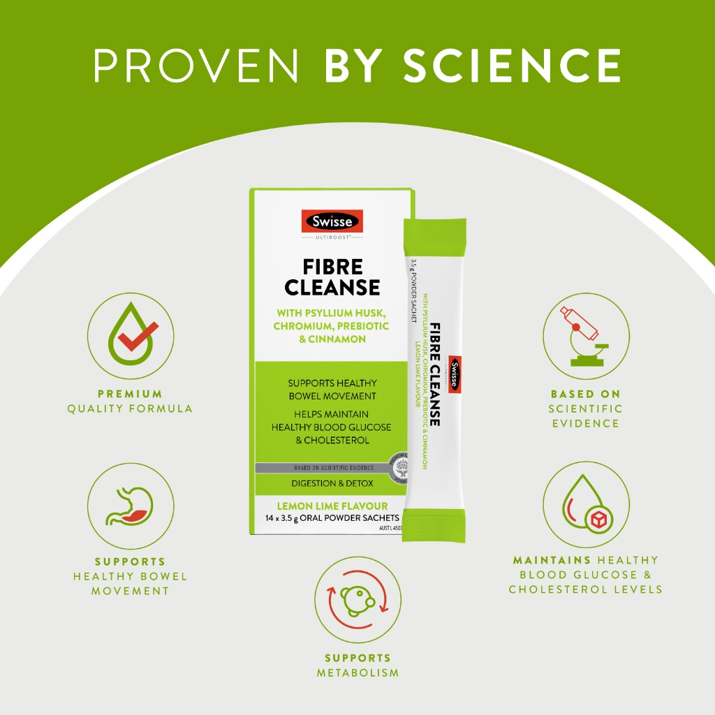 Swisse Ultiboost Fibre Cleanse Powder Sticks ผงไฟเบอร์ทำความสะอาด (14 ซอง x 3.5 กรัม) x 2 Boxes (EXP:02 2027) [ระยะเวลาส่ง: 5-10 วัน] - รูปที่ 4