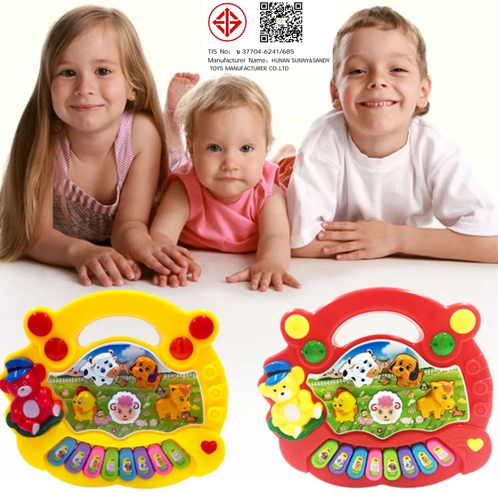 เปียโนออร์แกน เสียงสัตว์ คละสี animal piano toy ของเล่นเด็ก มีเสียง มีไฟ กระตุ้นพัฒนาการ ออแกนมินิ เปียโนเด็ก