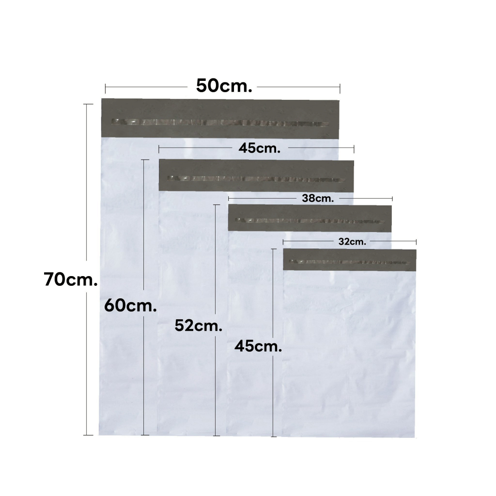 ถุงไปรษณีย์ แถบกาว 1 มัด 100ใบ เกรดA ซองพลาสติกกันน้ำ หนา ทน ส่งของได้ปลอดภัย (พร้อมส่ง) - รูปที่ 2