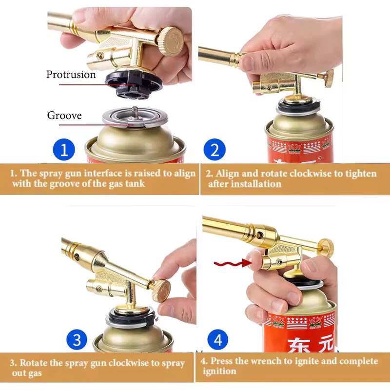 💥นำพัดลมขนาดเล็กมาเอง💥หัวพ่นไฟ หัวพ่นแก๊ส Gas Torch สำหรับแก๊สกระป๋องให้ความร้อนสูง thumbnail 7