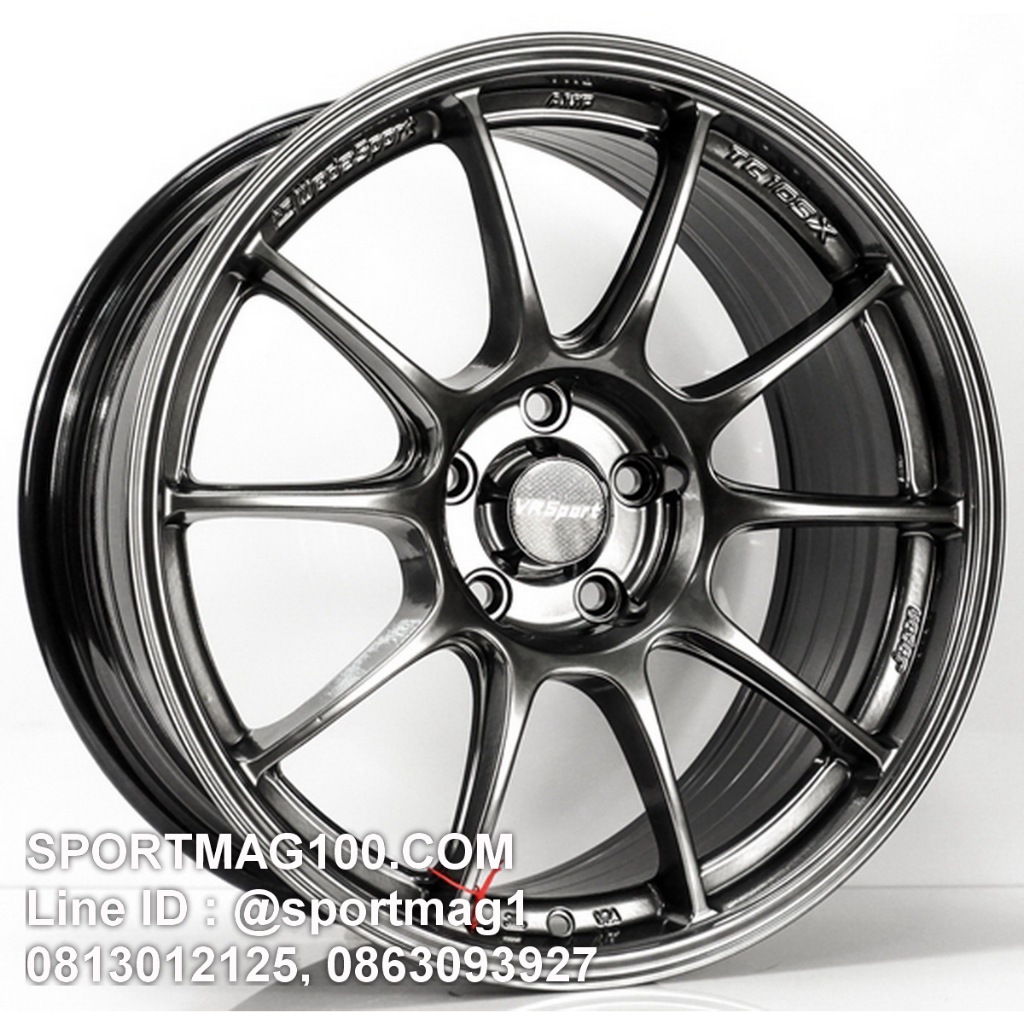 ล้อแม็กซ์ TC105X ขอบ18นิ้ว 5รู114/112 สีไฮเปอร์แบล็ค กว้าง8.5นิ้ว Offset35 [22067]