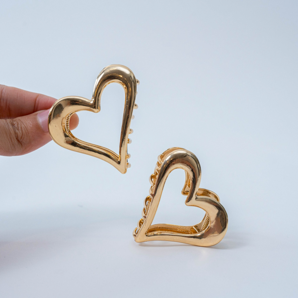TITANIA مشبك شعر معدني Golden Heartbeat — صناعة ألمانية — صورة 6
