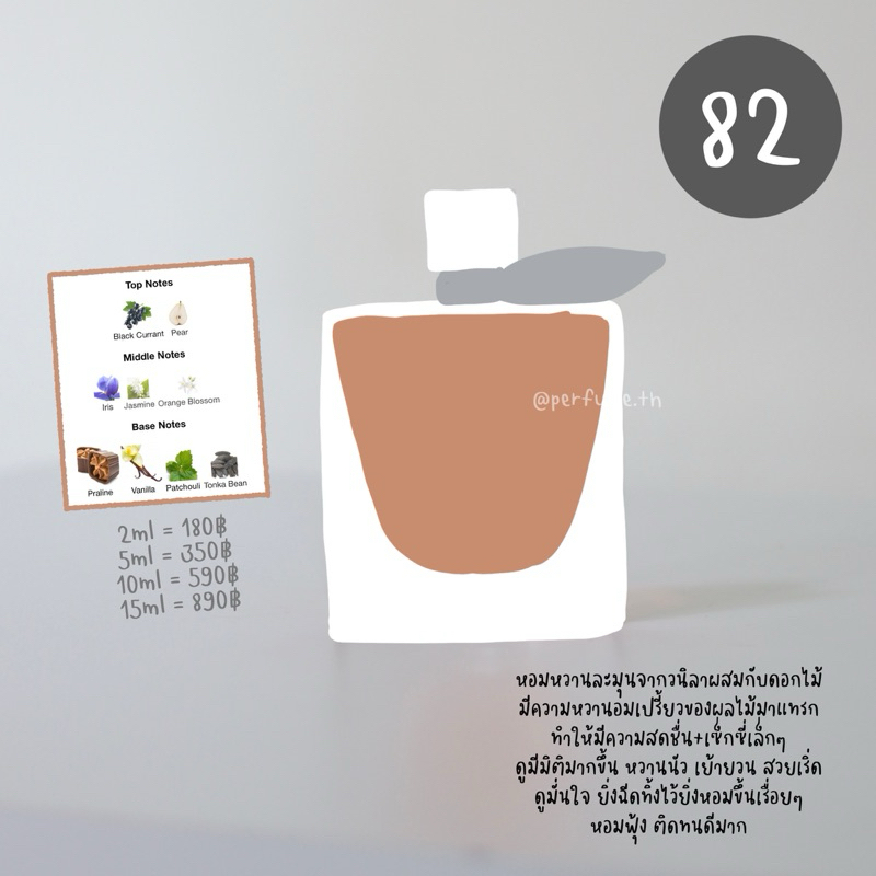(น้ำหอมแบ่งขาย) เบอร์ 82 ลาวีเอเบล