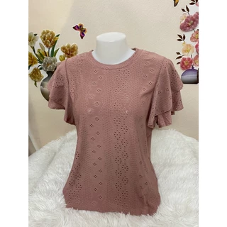เสื่้อสีดำ เสื้อลุกไม้ผ้าฉลุ แขนระบานสองชั้น ทรงสวย เสื้อแฟชั่นรุ่นติดเทรนกำลังฮิต รุ่น912