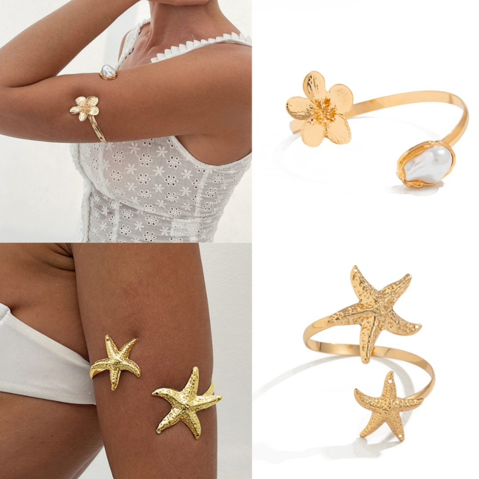 สร้อยข้อมือผู้หญิง แฟชั่น โบฮีเมียน🫧 เครื่องประดับมุก ปลาดาว ใส่ไปทะเล🏖️ พร้อมส่งจากไทย