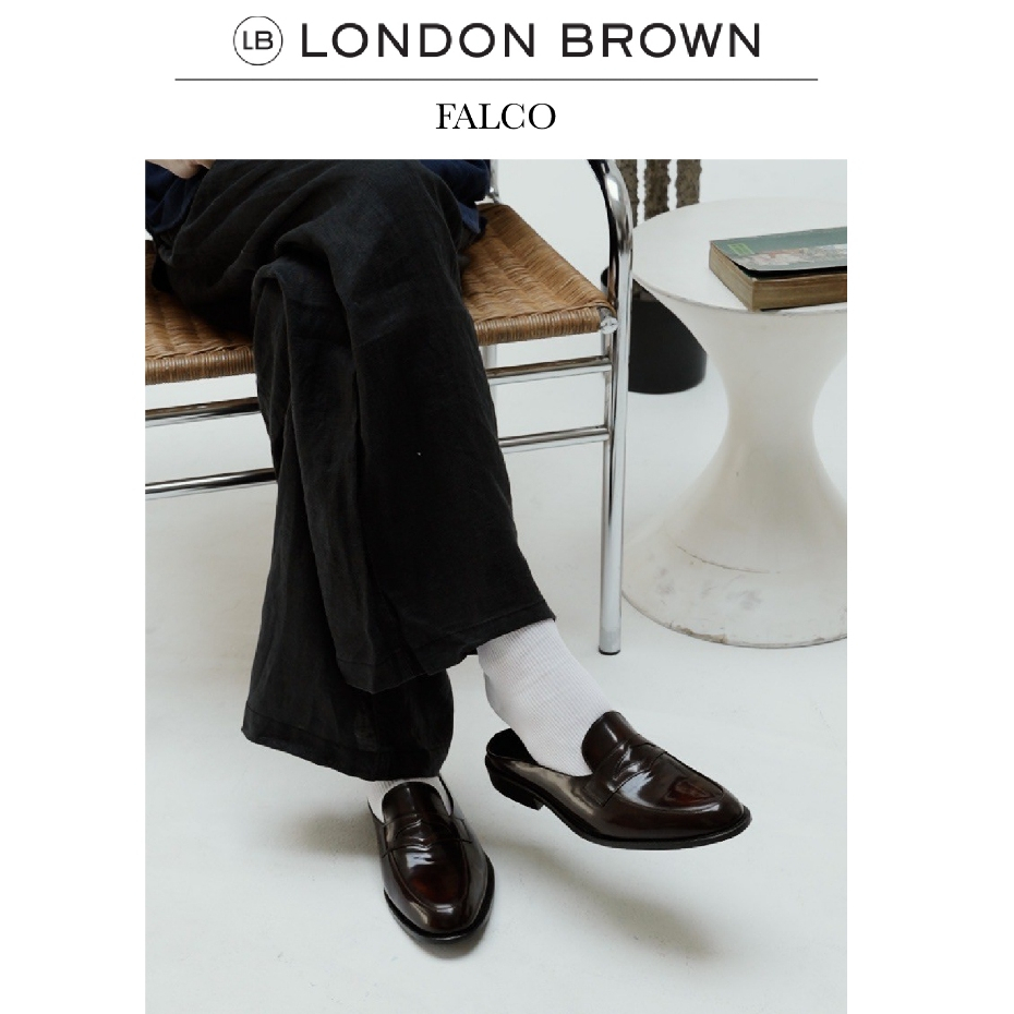 LONDON BROWN - FALCO รองเท้าหนัง ทรง MULES