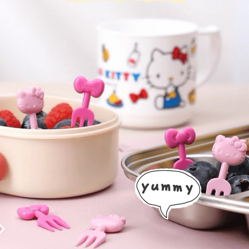 [ พร้อมส่ง ] ส้อมจิ้มผลไม้ จิ้มขนม สำหรับทำเบนโตะ มีหลายลายให้เลือกค่ะ🍴🍏🍑🍒🥭 - รูปที่ 4