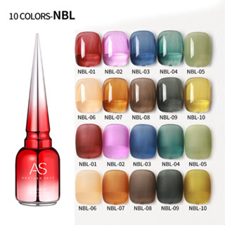 สีเจล สีทาเล็บ สีอำพัน หลากสี เนื้อเจลละมุน อย่างดี จาก AS ข…