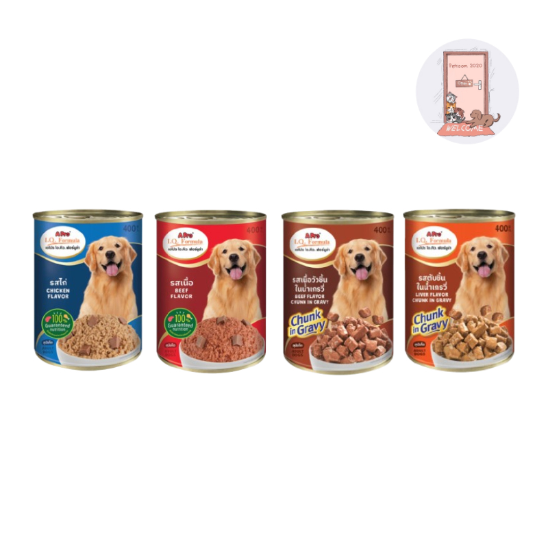 IQ APro เอโปร ไอ.คิว ฟอร์มูล่า อาหารเปียกสุนัข 400 กรัม มี 4 สูตร