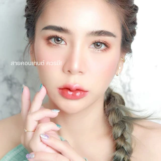 💥[ แถมตลับ Food grade ] April rain (Brown) ค่าสายตา 0.00-10.00 คอนแทคเลนส์