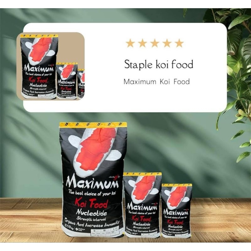 maximum koi food stable protein > 38 %