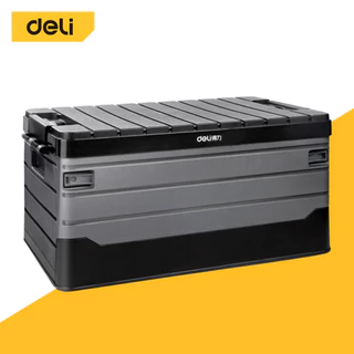 Deli กล่องเก็บของท้ายรถ กล่องใส่ของ ขนาด 60L พับได้ พกพาสะดวก รับน้ำหนักได้เยอะ Storage Box