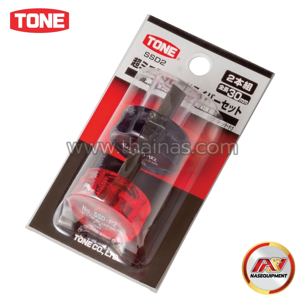 TONE ชุดไขควงด้ามสั้นพิเศษ ไขควงด้ามสั้น Mini Stubby Screwdriver Set | SSD2