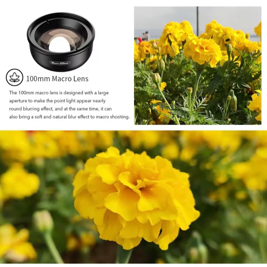 2025 APEXEL HB100MB 100มม.มาโครเลนส์กล้องเลนส์ 4K HD Super Macro เลนส์สําหรับ Iphone สําหรับสมาร์ทโฟน - รูปที่ 2