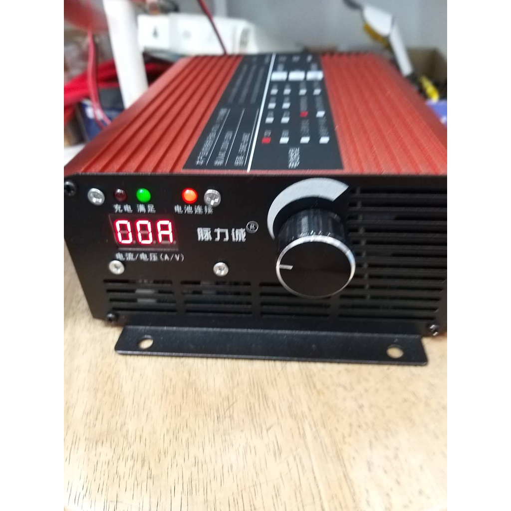 เครื่องชาร์จแบตเตอรี่ลิเธียม 12v 24v 48v 72v และ 96v ด้วยไฟบ้าน AC 220v(สายแบตเตอรี่ต้องต่อไฟ + – ให้ครบไฟถึงจะจ่ายออก) ราคา ถูกที่สุด ดีลบีเคเค แกลเลอรีภาพที่ 2