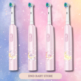 แปรงสีฟันไฟฟ้า สำหรับเด็กและผู้ใหญ่ ปรับได้5ระดับ แถมหัวแปรง4หัว+สายชาร์จTYPE-C #แปรงไฟฟ้า