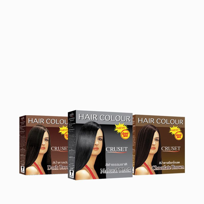 ครูเซ็ท ย้อมผมสูตรน้ำ ปิดผมขาว เปลียนสีผม Cruset Hair Colour