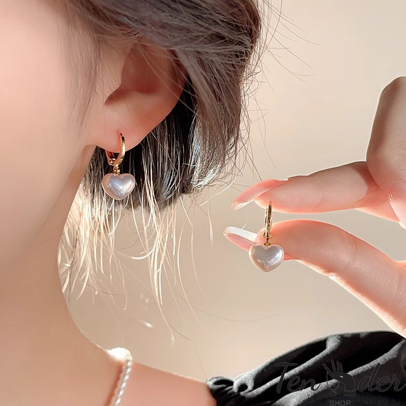 COD-ส่งเร็วจากไทย🎀ต่างหู จี้ลายหัวใจมุก ย้อนยุค สไตล์หรูหราแสง ความรู้สึกระดับไฮเอนด์ ผู้หญิง เครื่องประดับแฟชั่น 2025ให