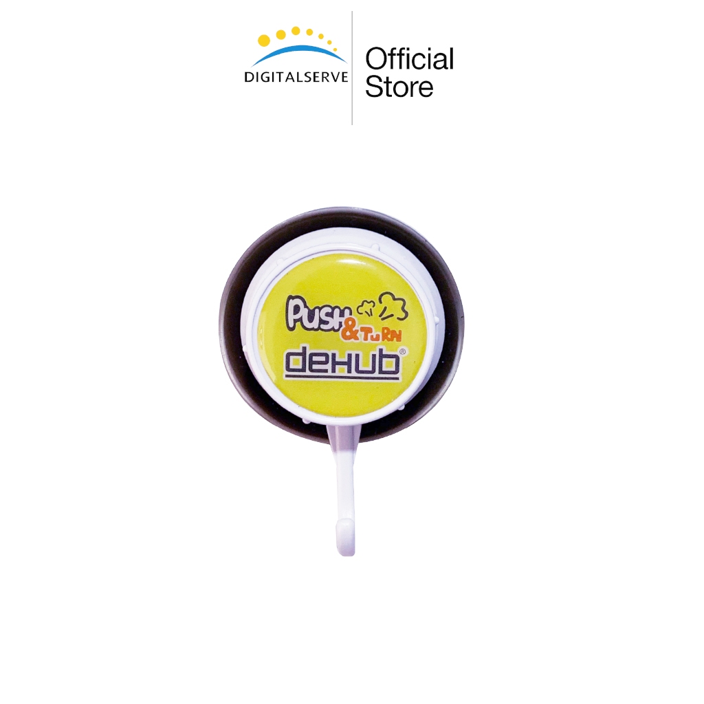 Dehub ตะขอแขวนมินิรุ่น Epoxy สีเหลือง ติดง่าย ไม่ต้องเจาะ ตัวล็อคสูญญากาศ (Super Suction 4 cm)