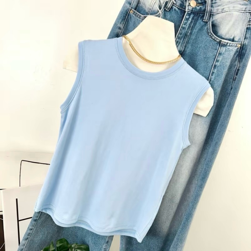 130-131 Deezyy เสื้อยืด คอกลม แขนกุด ผ้าSlippy - รูปที่ 6