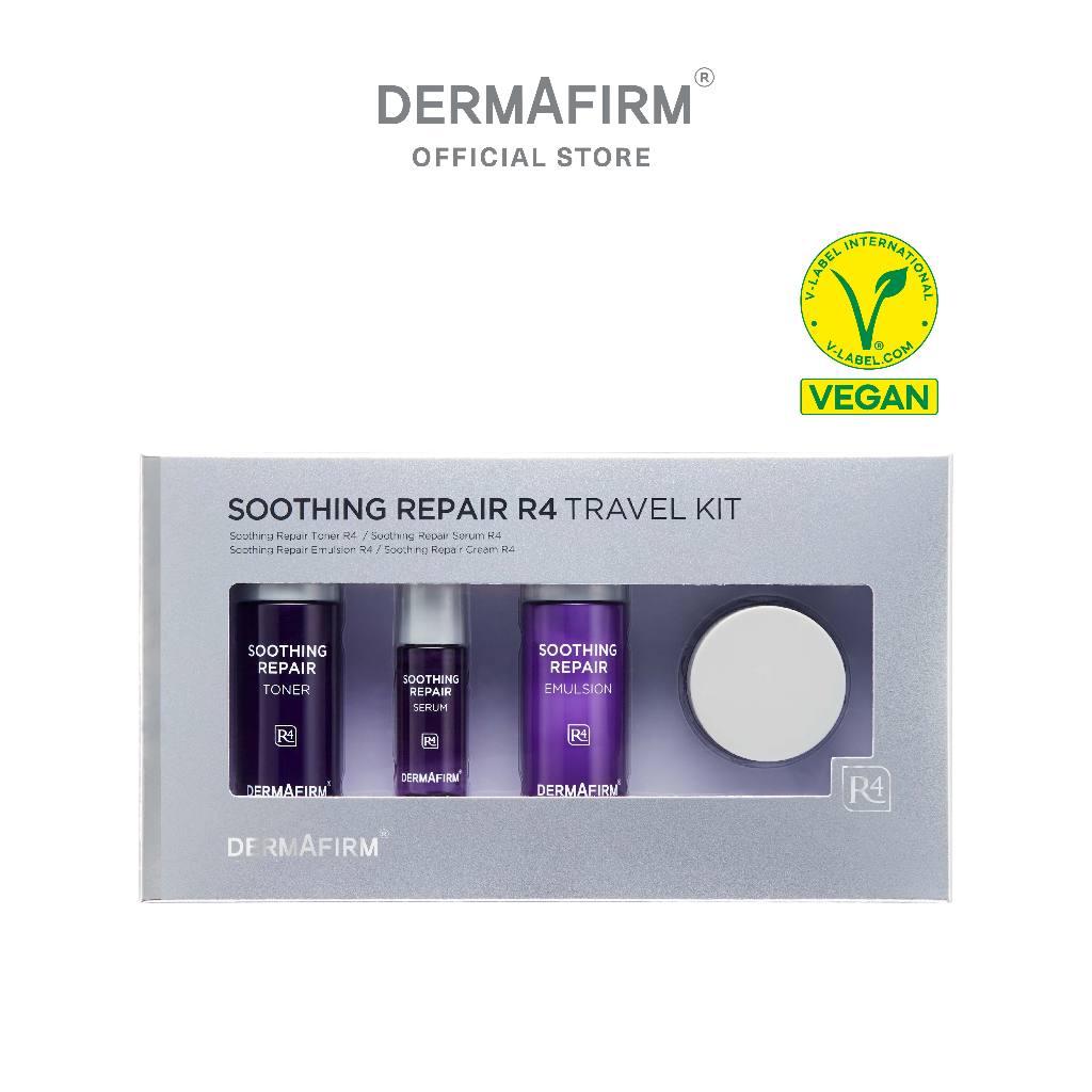 DERMAFIRM SOOTHING REPAIR R4 TRAVEL KIT เดอร์มาเฟิร์ม ซูทธิ่ง รีแพร์ อาร์โฟร์ ทราเวล คิท