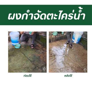 ผงกำจัดตะไคร่น้ำ ถัง 15 กิโล สำหรับพื้นที่ 5000-10000 ตรม. แก้พื้นลื้น กำจัดคราบราดำบนพื้น