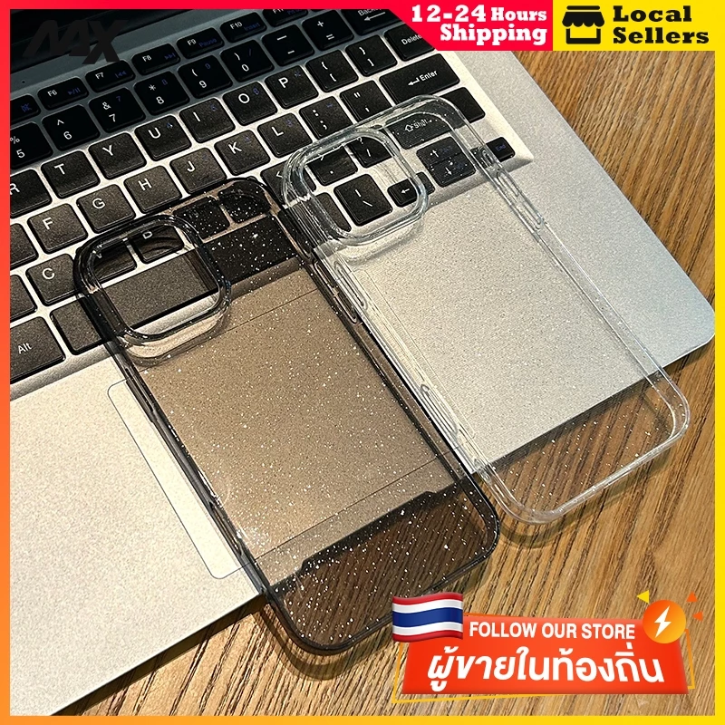 ผงเพชรแผ่นโปร่งใส เทรนด์แฟชั่น for11 12 13 15 14plus 15 pro max XR 12 13pro เคสเกาหลี 6P 7P 8P XS 14Pro 11pro