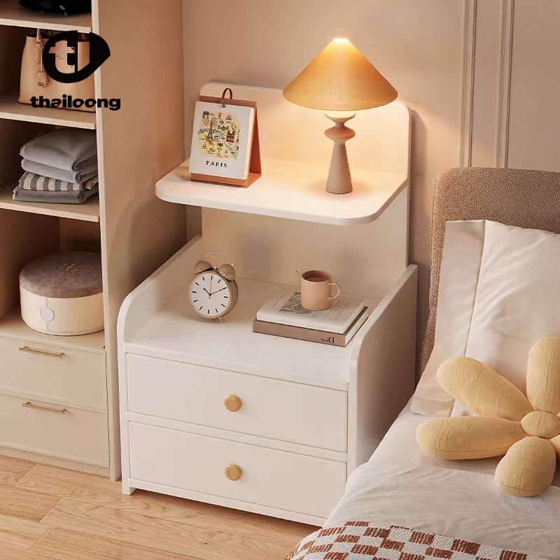 thailoong ตู้เก็บของข้างเตียง ลิ้นชักข้างเตียง ลิ้นชักเก็บของ สไตล์มินิมอล ตู้เก็บของข้างเตียง เฟอร์นิเจอร์ห้องนอน