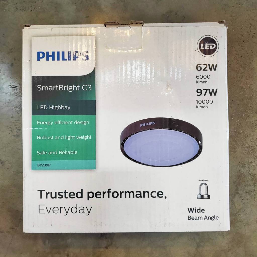 โคมไฮเบย์ 97W 6500K BY239P LED100/CW PSU เดย์ไลท์ PHILIPS (SALE อุปกรณ์ไม่ครบ ใช้งานได้ปกติ)