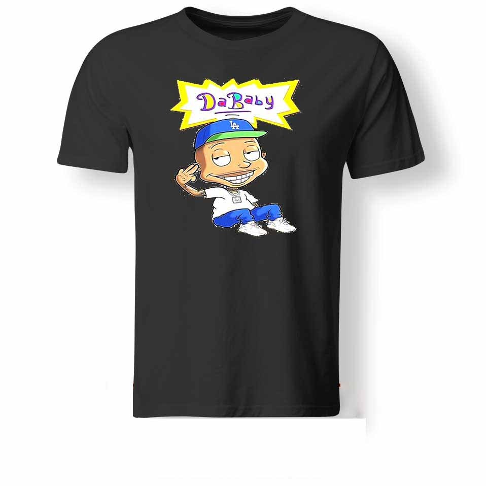 DaBabyผู้ชายเสื้อยืด สีดำ สีขาว คอกลมแขนสั้น เทรนด์การพักผ่อน COD สไตล์ยุโรปและอเมริกัน  POPtshirt ข