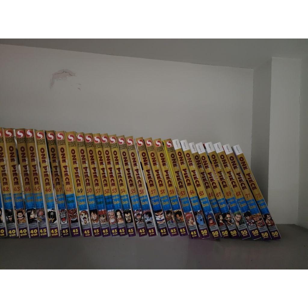 one piece 1-59, 63-69, 71, 75 รวม 68เล่ม