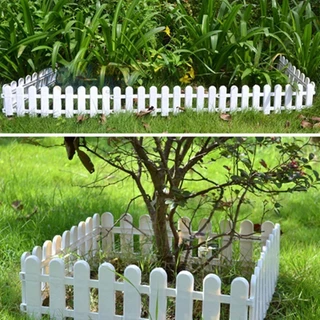 รั้วตกแต่งสวน 10 ชิ้น ราคา 50*30cm รั้วพลาสติก DIY รั้วสีขาว รั้วบ้านรั้ว รั้วขนาดเล็กตกแต่งในร่มและกลางแจ้ง รั้วแต่งสวน