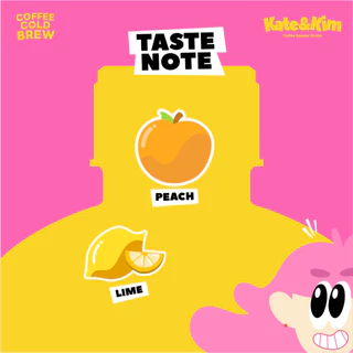 ((Kate & Kim)) "Peach" กาแฟสกัดเย็นแบบเข้มข้น ((แต่งกลิ่น)) กลิ่น "พีช" Cold Brew Concentrate 1 ลิตร