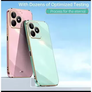 เคสโทรศัพท์ Oppo Realme C61 C63 C65 C67 C51 C53 C55 C30 C30S C33 C12 C15 C25 Realme Note50 Note60 เคส ขอบตรง ป้องกันเลนส