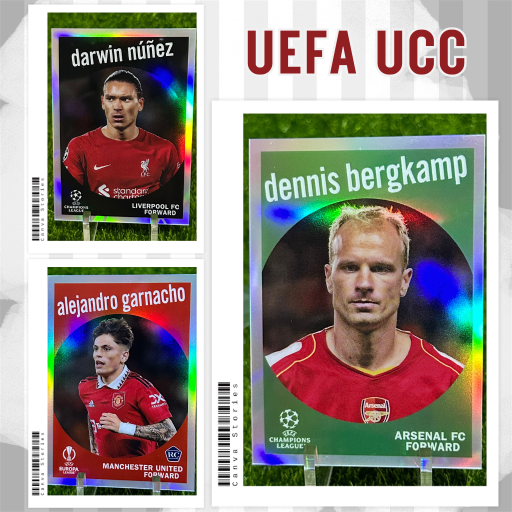 SET TOPPS CHROME UCC : Bergkamp, Garnacho, Nunez