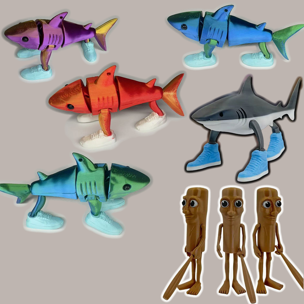 ฟิกเกอร์แอคชั่นฟิกเกอร์, ฟิกเกอร์แอคชั่น Tung Tung Tung Sahurตุ๊กตาเกมการพิมพ์ 3 มิติ, ซาฮูร์ หมุนสมอง  Tralalaero Trala