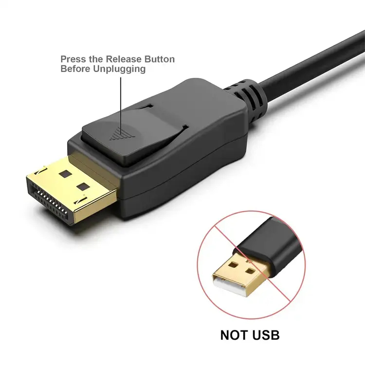 สายเคเบิล DisplayPort ถึง Displayport DP ถึง DP  V1.2 ยาว 1.8 ม.3M - รูปที่ 4