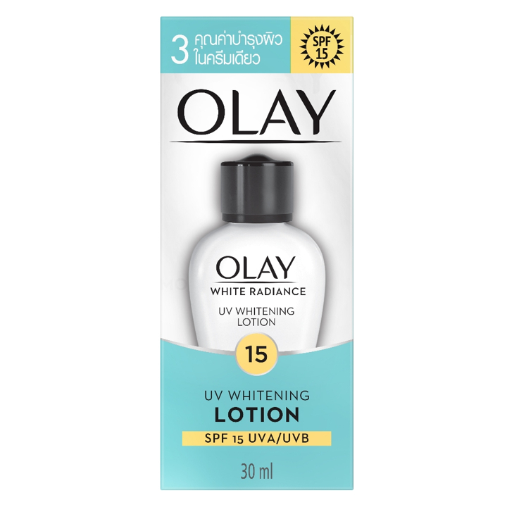 Olay White Radiance UV Whitening Lotion 15 SPF โอเลย์ ไวท์เรเดียนซ์ ยูวีไวทเทนนิ่งโลชั่น 30ml.