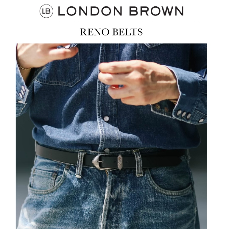 LONDON BROWN - RENO WESTERN BELTS