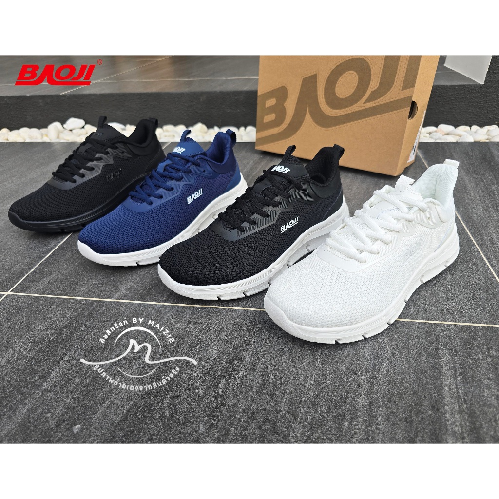 **BAOJI (บาโอจิ)** [ลิขสิทธิ์แบรนด์แท้] (BJM-922) รองเท้าผ้าลำลอง ยืนนานๆเดินนานๆ *ผู้ชาย* ส้นสูง 3.