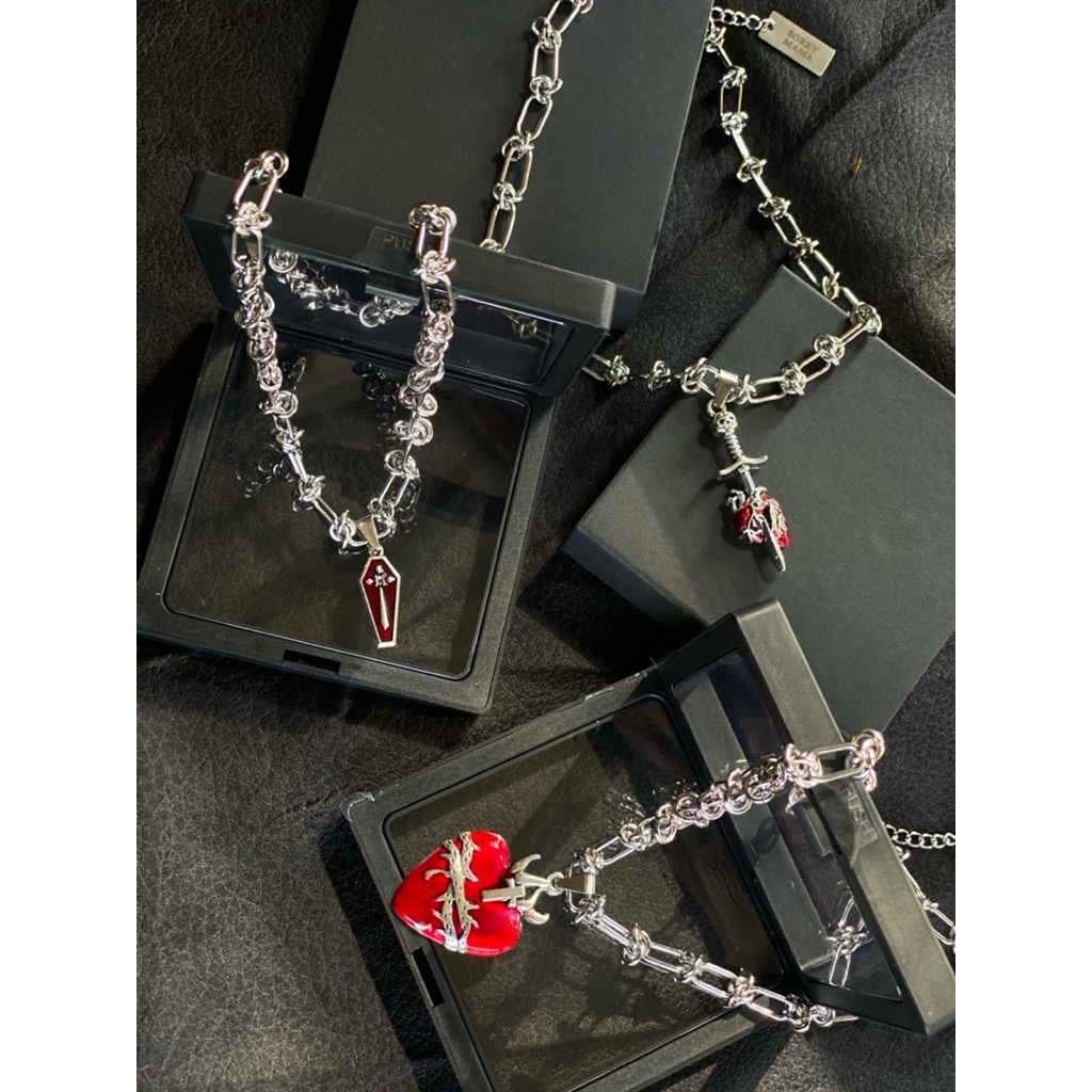 Dark Red Gothic necklace