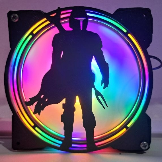 Fan cover,Fan grill size120mm. ลาย Boba (อุปกรณ์ป้องกันพัดลม pc)