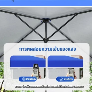 💦ร่มกันแดดทรงสี่เหลี่ยมหนาพิเศษ🏖️ผ้ากาวสีเงินหนา โครงเหล็กหนา ปรับระดับได้ เก็บพับง่าย ร่มตลาดนัด,ร่มรีสอร์ท,ร่มกันแดด