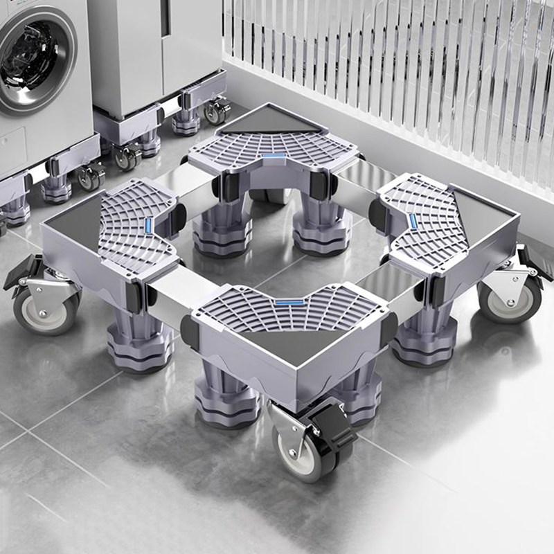 HOGO ฐานรองเครื่องซักผ้าและตู้เย็น ปรับขนาดและความสูงได้ ล้อหมุน 360° รับน้ำหนัก 300KG ลดแรงสั่นสะเทือน