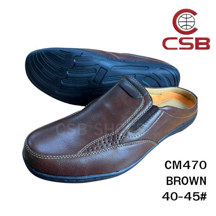CSB รองเท้าลำลองผู้ชาย CM470 รองเท้าแบบสวมเปิดส้น หน้าเท้ากว้่าง พื้นนุ่มใส่สบาย