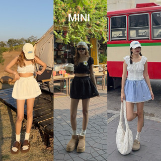 ( รุ่นจิ๋ว ) กระโปรงสั้น กระโปรงสั้นชายลูกไม้ (มีซับใน)