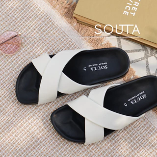 The Black Ren - Souta รองเท้าแตะ แบบสวม สีทูโทน >> ไซส์ 35-45 *บวก 2ไซส์*